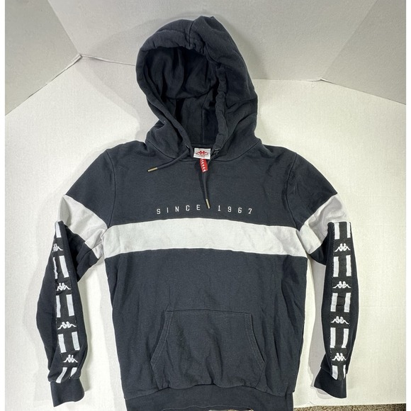 Kappa Other - Kappa Since 1967 Hoodie Black Gray Logo Tape Pullover Sweatshirt Men's L